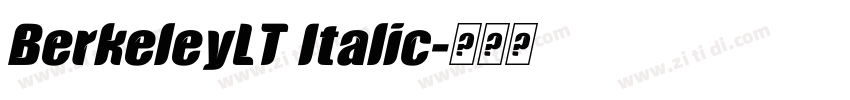 BerkeleyLT Italic字体转换